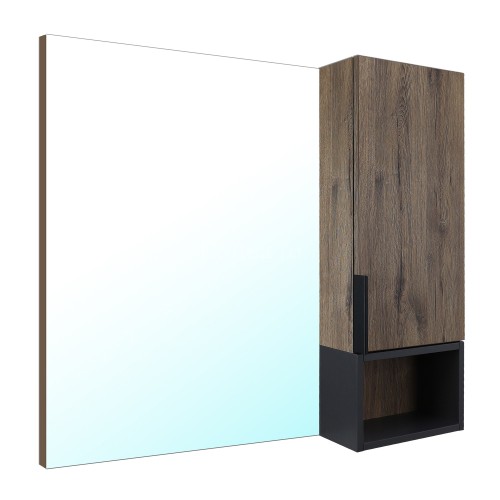 Зеркало-шкаф Azario Gris 90 880х160х800 цвет Дуб Веллингтон (CS00080416)