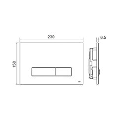 Кнопка смыва Oli Glam OLIpure механическая, двойная, пластик, хром глянцевый (CG45000192905)