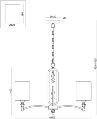 Подвесная люстра Freya FR1007PL-05BS