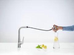 72821000 Talis Select S Смеситель для кухни однорычажный 300, с выдвижным изливом, хром