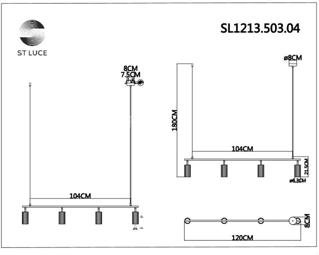 Подвесной светильник ST Luce SL1213.503.04