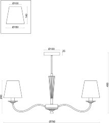 Потолочная люстра Freya FR2027PL-07BS