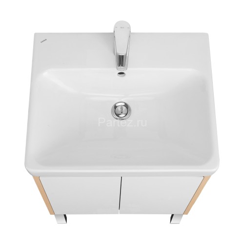 Тумба под раковину AQUATON Сканди 55 Doors универсальная, Белый/Дуб Верона (1A278801SDB20)