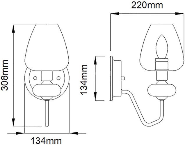 Бра Elstead DL-ARMAND1-PN