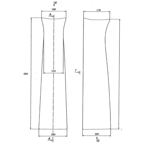 Пьедестал Антей Лобненский стройфарфор, белый (10/1/5/1-75)