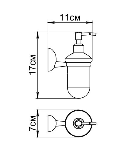 Дозатор жидкого мыла Fixsen Briz стекло, хром (GR-3012)
