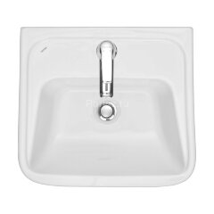 Раковина подвесная Santek &quot;Лонги-45&quot; 455х420х200 фарфор, 1 отверстие под смеситель, белая (1.WH50.1.