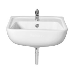 Раковина подвесная Santek &quot;Лонги-45&quot; 455х420х200 фарфор, 1 отверстие под смеситель, белая (1.WH50.1.