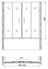 Шторка на ванну Gemy New Tradition S12192A