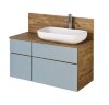 Тумба под раковину AQUATON Мишель 80 NEW подвесная, без столешницы Дуб Рустикальный/Фьорд (1A256801M