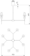 Потолочная люстра Eurosvet 60143/8 латунь
