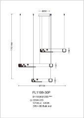 Подвесная люстра Fluorite FL1106-30P