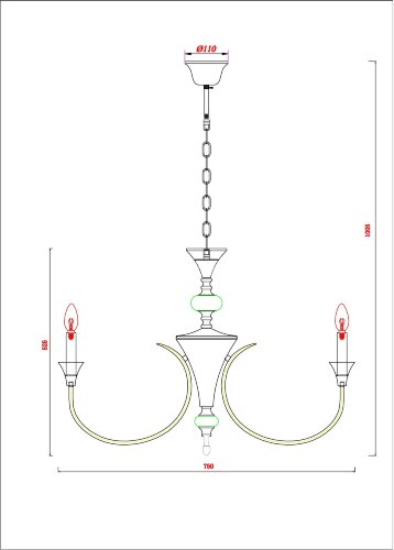 Подвесная люстра Arte Lamp A4094LM-8WH