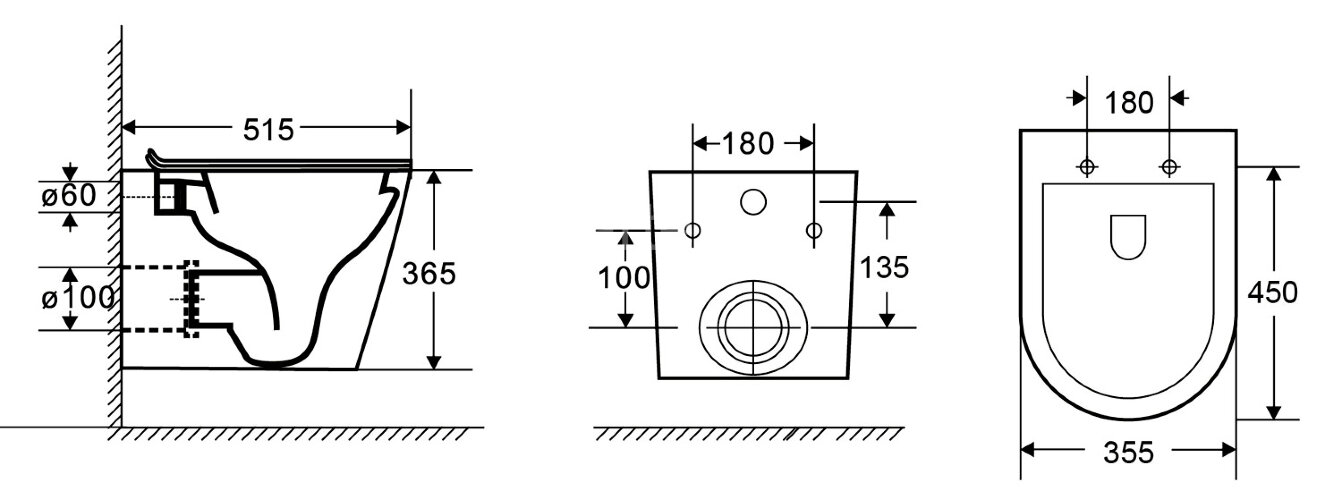 Сет AZARIO инсталляция + унитаз Teramo безободковый, с быстросъемным сиденьем микролифт (AZ-8010-100