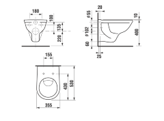 Унитаз подвесной Jika DINO безободковый (8.2137.7.000.000.1)