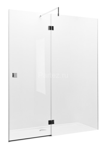 Душевая дверь Roca METROPOLIS распашная 160х195, толщина полотна 8мм универсальная, цвет профиля хром