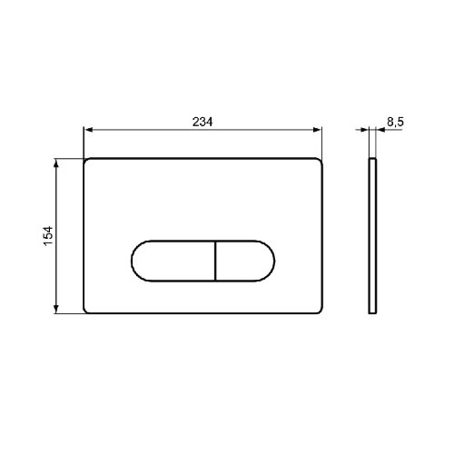 Кнопка смыва Ideal Standard OLEAS M1, чёрная (R0115A6)