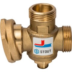 Термостатический смесительный клапан G 1&quot;M-G 1&quot;1/2 F-G 1&quot;M 70°С Stout