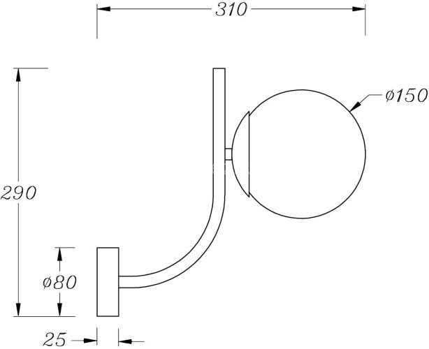 Бра Maytoni MOD109WL-01BS