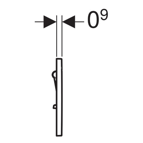 Кнопка смыва Geberit для писсуара, система пневматического управления, глянцевый хром (116.011.21.5)