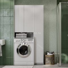 Шкаф для стиральной машины AQUATON ЛОНДРИ 60 белый глянец (1A260503LH010)
