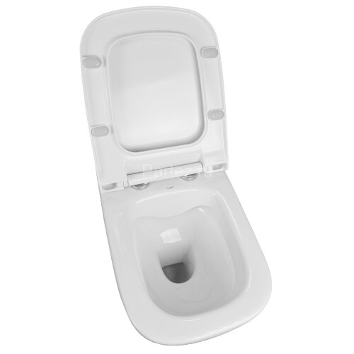 Унитаз подвесной Turavit LUNA 355х510х285 в комплекте с тонким, быстросъемным сиденьем микролифт (LN