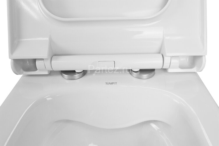Унитаз подвесной Turavit LUNA 355х510х285 в комплекте с тонким, быстросъемным сиденьем микролифт (LN