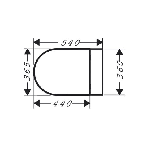 Унитаз подвесной Hansgrohe EluPura Original S 540х360 безободковый, с сиденьем без микролифта, белый
