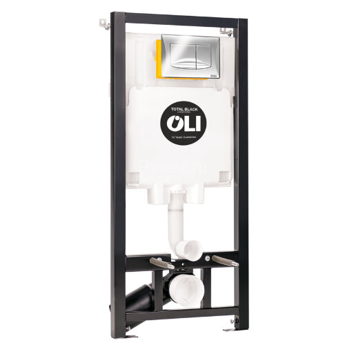 Инсталляция для подвесного унитаза OLI 80 ECO с механической панелью слива River Della хром