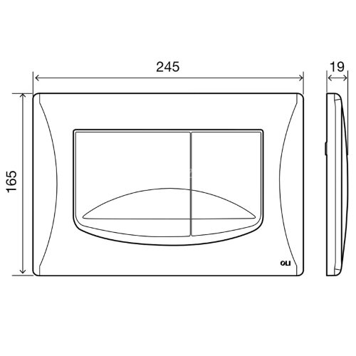 Инсталляция для подвесного унитаза OLI 80 ECO с механической панелью слива River Della хром