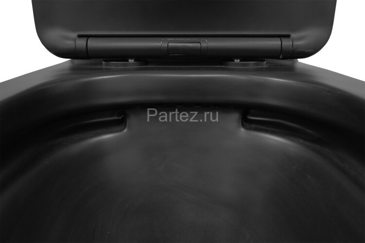 Унитаз-компакт Azario Black King 370х640х810 безободковый, с быстросъемным сиденьем микролифт, черны