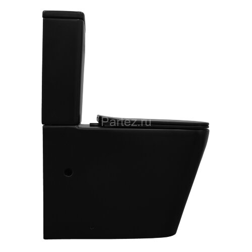 Унитаз-компакт Azario Black King 370х640х810 безободковый, с быстросъемным сиденьем микролифт, черны