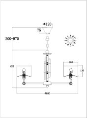 Подвесная люстра Maytoni MOD088PL-06BS