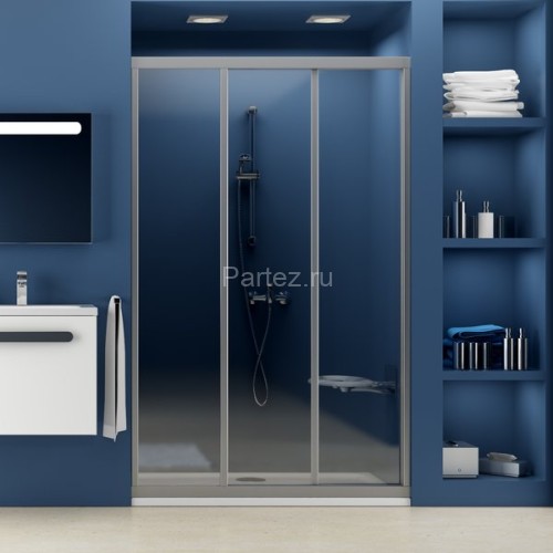 Душевая дверь Ravak Supernova раздвижная 100х188, толщина полотна 3мм универсальная, цвет профиля белый