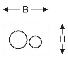 Кнопка смыва Geberit Sigma 20, двойной смыв, матовый хром (115.882.KH.1)