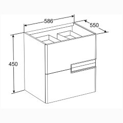 Х_VICTORIA NORD Модуль д/раковины 600 мм, Black Edition (снято с производства)
