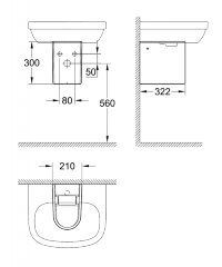 Полупьедестал для раковины Grohe Euro Ceramic (39201000)