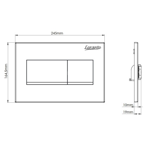 Кнопка смыва Loranto KARER механическая, двойная, белый