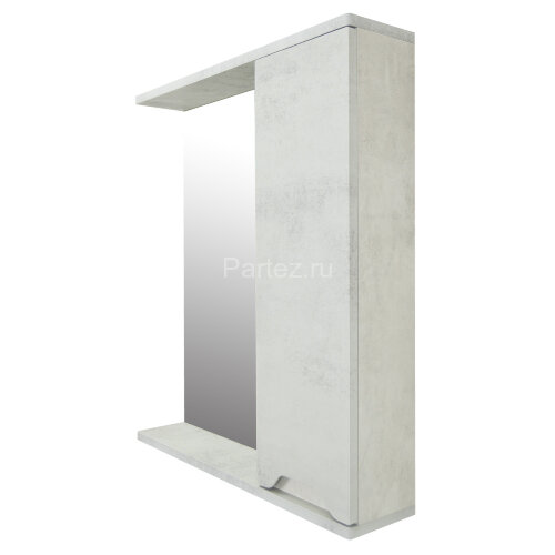 Зеркало-шкаф Loranto Florena 60 600х135х600 правый, светлый бетон (CS00086984)