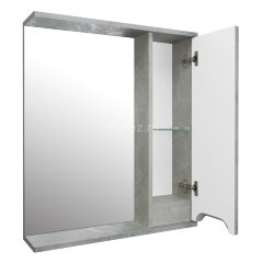 Зеркало-шкаф Loranto Florena 60 600х135х600 правый, светлый бетон (CS00086984)