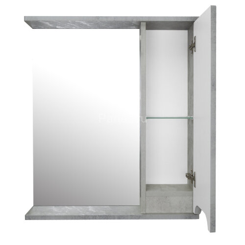 Зеркало-шкаф Loranto Florena 60 600х135х600 правый, светлый бетон (CS00086984)