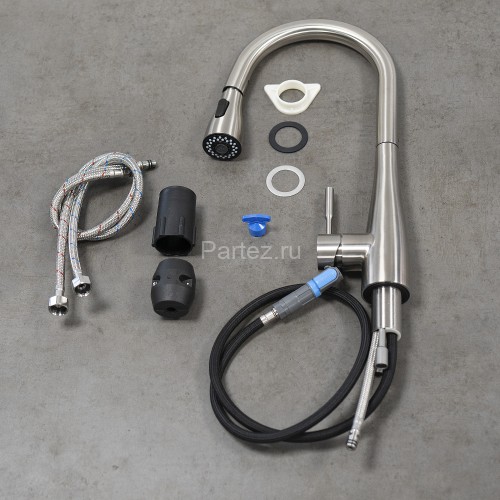 Смеситель Lemark Expert LM5084S для кухни с выдвижным поворотным изливом