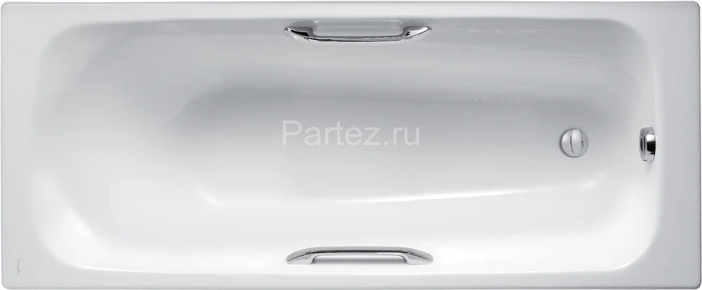 Ванна чугунная Jacob Delafon MELANIE 160x70 см с антискользящим покрытием, с отверстием для ручек,