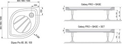 Душевой поддон Ravak ELIPSO PRO-90 белый