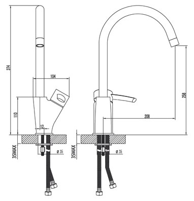 Смеситель Lemark Atlantiss LM3205C для кухни
