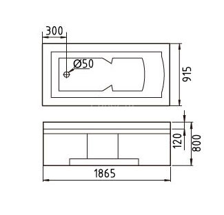 Акриловая ванна Gemy G9057 II K L