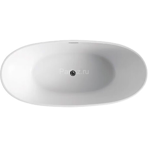 Ванна акриловая Azario GLASGOW 1800х800х665, свободностоящая, в комплекте с сифоном и металлической 