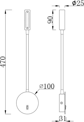 Бра Maytoni C035WL-L3W3K