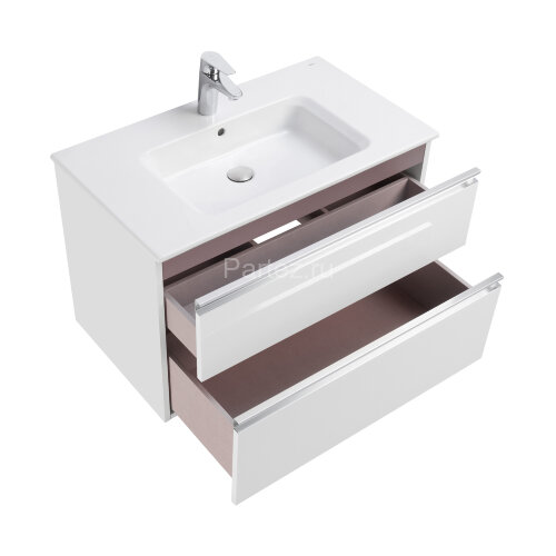 Модуль д/раковины Roca THE GAP 800 мм, 2 ящика, белый глянец