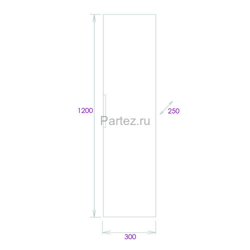 Пенал подвесной Onika Легран 30.10 Универсальный, Дуб галифакс (403068)